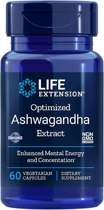 ashwagandha   Life Extension Ashwagandha Wyciąg 60 kaps